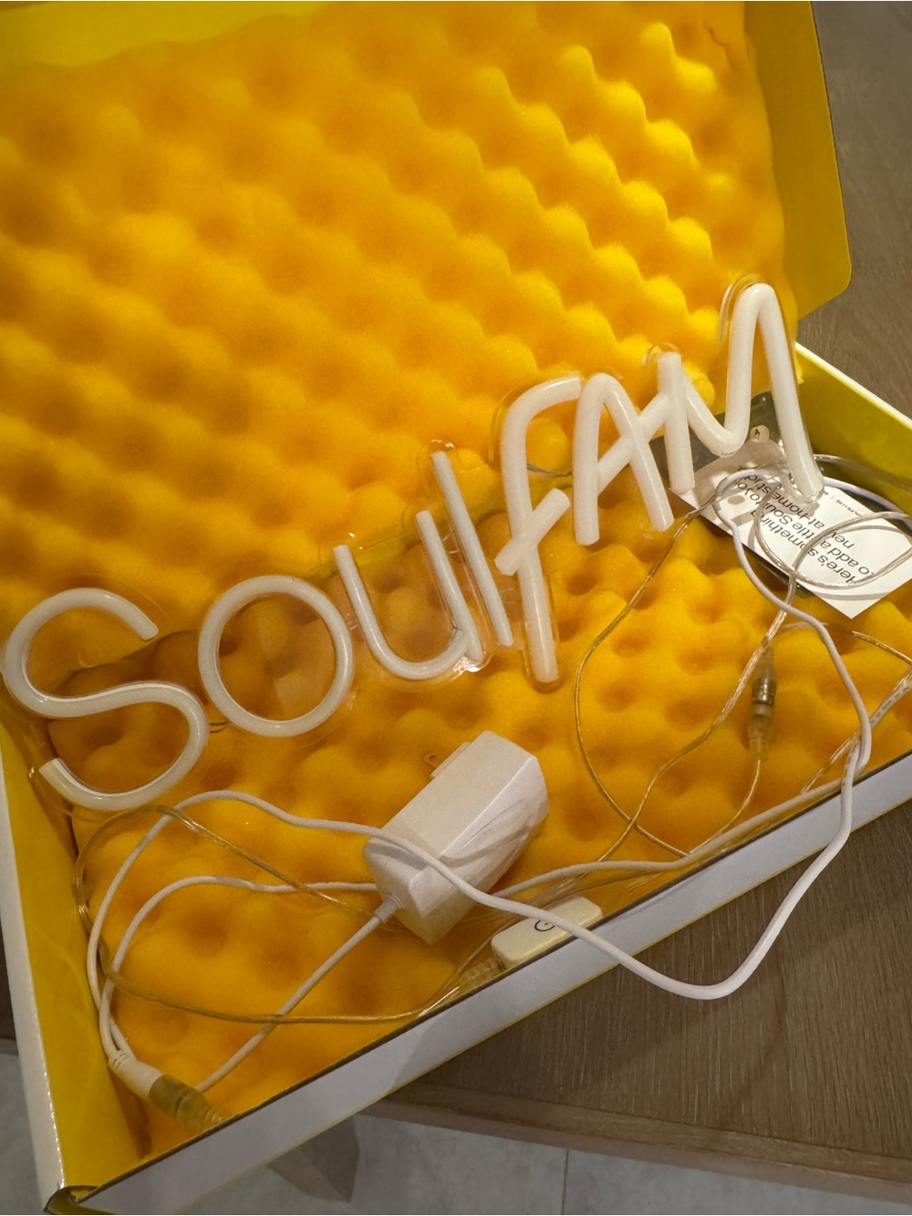 SoulCycle SoulFAM neon light